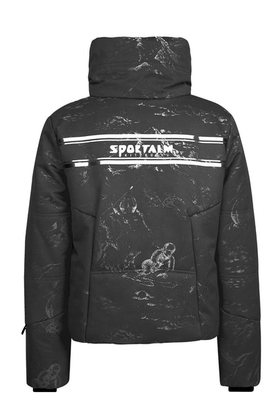 Sportalm Black Jacquard Ski Jacket 1820546410