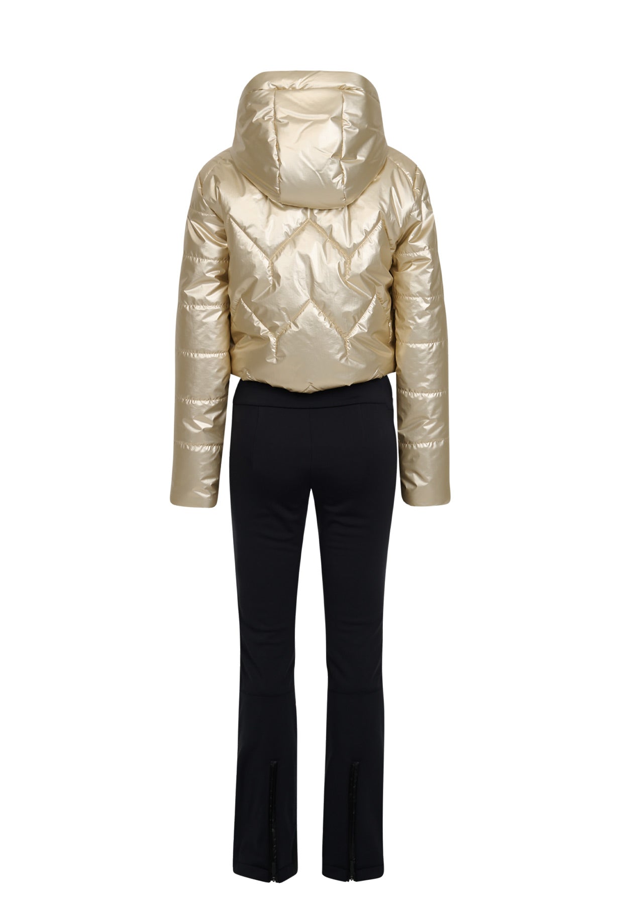 Sportalm Gold and Black Ski Suit in with Hood 1829007120