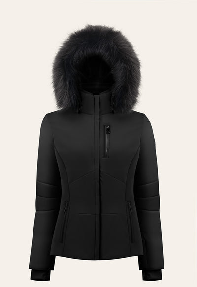 Poivre Blanc 0802 Stretch Ski Jacket in Black