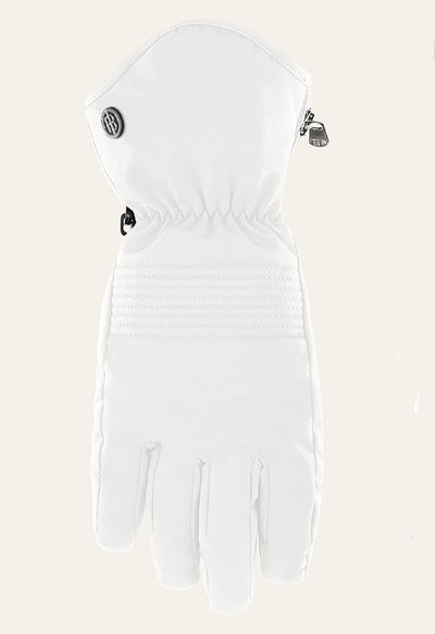 Poivre Blanc White Stretch Ski Gloves