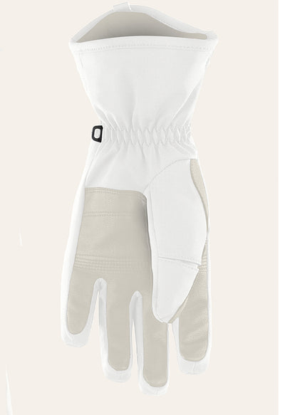 Poivre Blanc White Stretch Ski Gloves