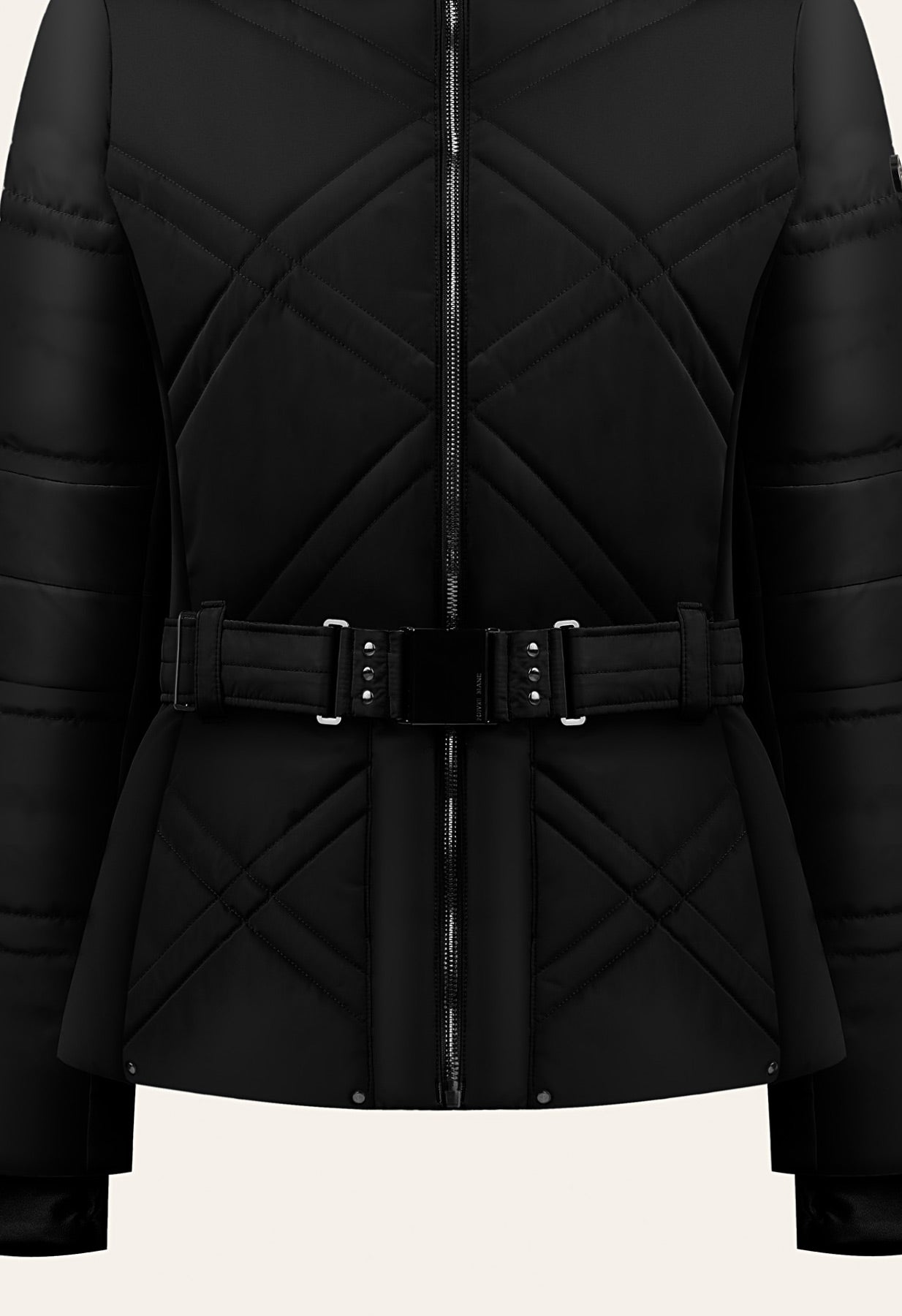 Poivre Blanc 1003 Ski Jacket in Black with Faux Fur trim