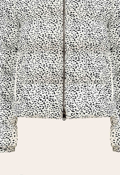 Poivre Blanc W24-1200 Puffer Ski Jacket in Jaguar Print