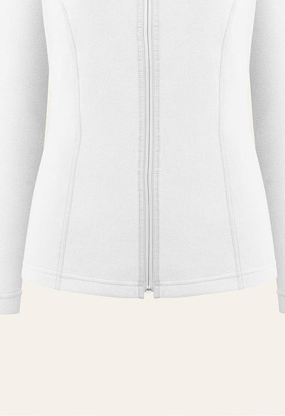 Poivre Blanc Micro Fleece Jacket in White