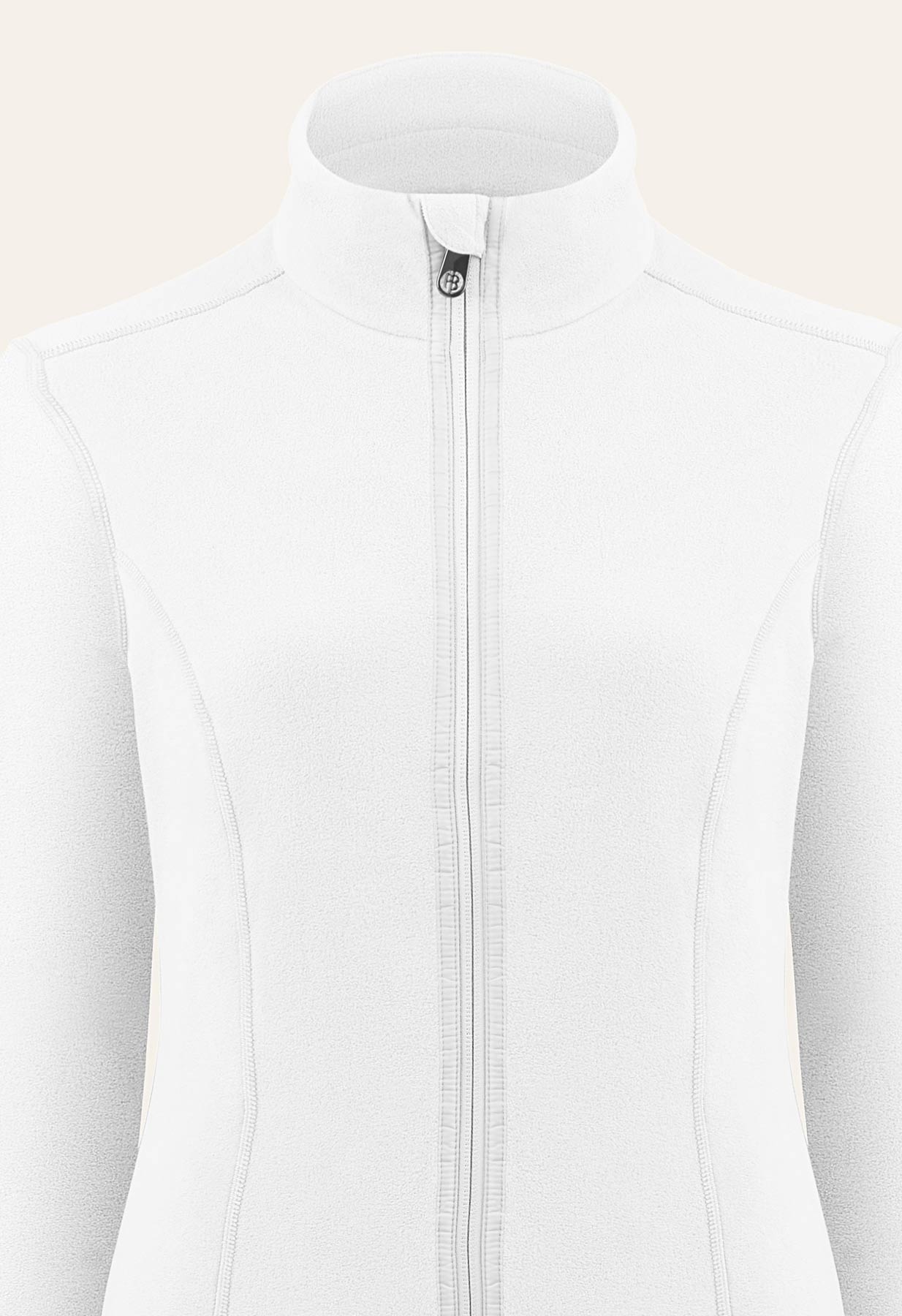 Poivre Blanc Micro Fleece Jacket in White