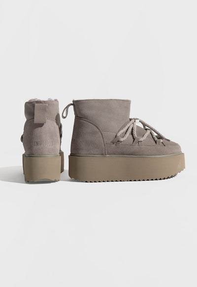 Inuikii Classic Low Platform Winter Boot in Grey