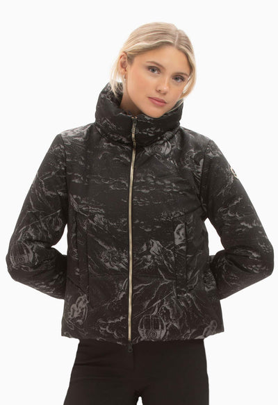 Sportalm Black Jacquard Ski Jacket 1820546410