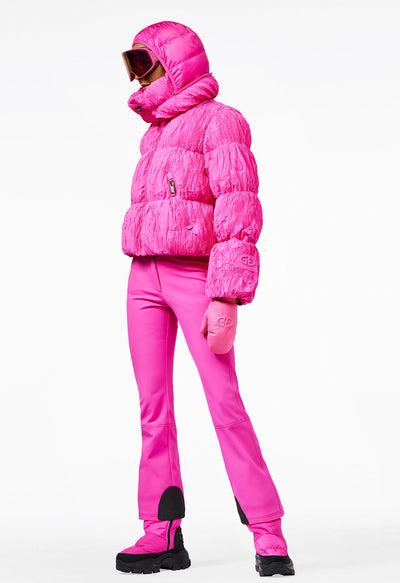 Goldbergh Candyfloss Downfilled Bomber Ski Jacket in Pink