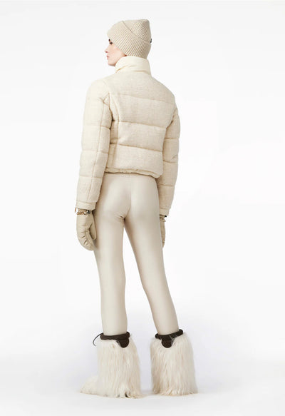 Goldbergh Chamonix Ski Jacket in Cream and Sequins