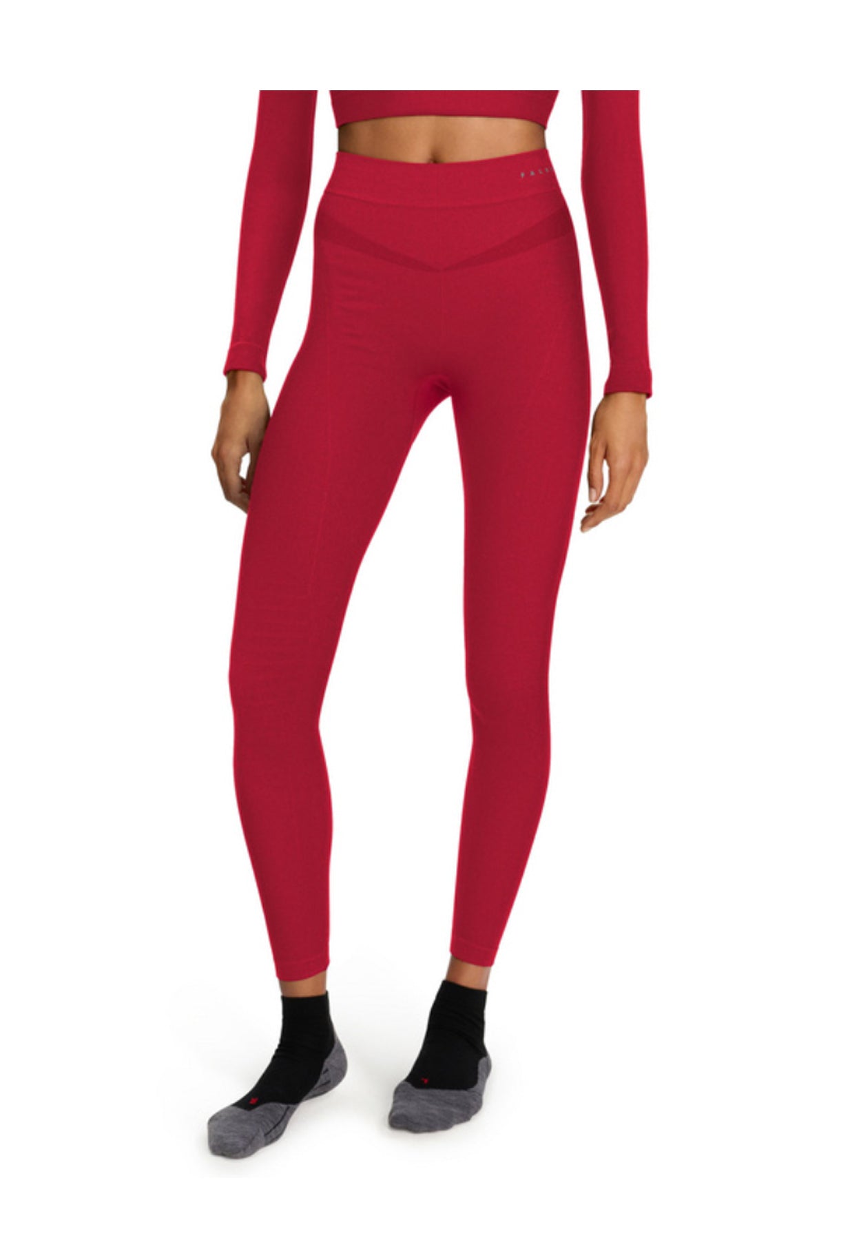 Falke Thermal Ski Leggings in Red