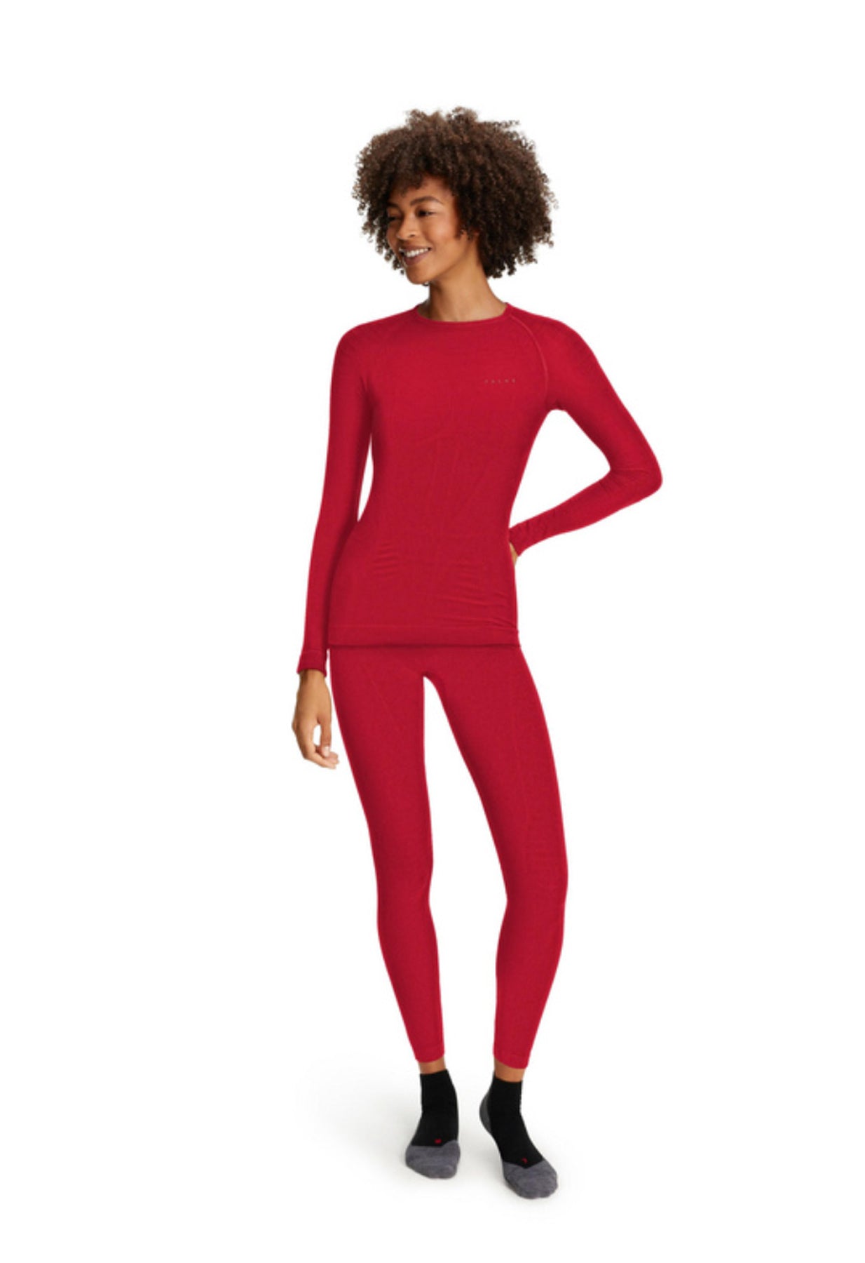 Falke Thermal Ski Leggings in Red