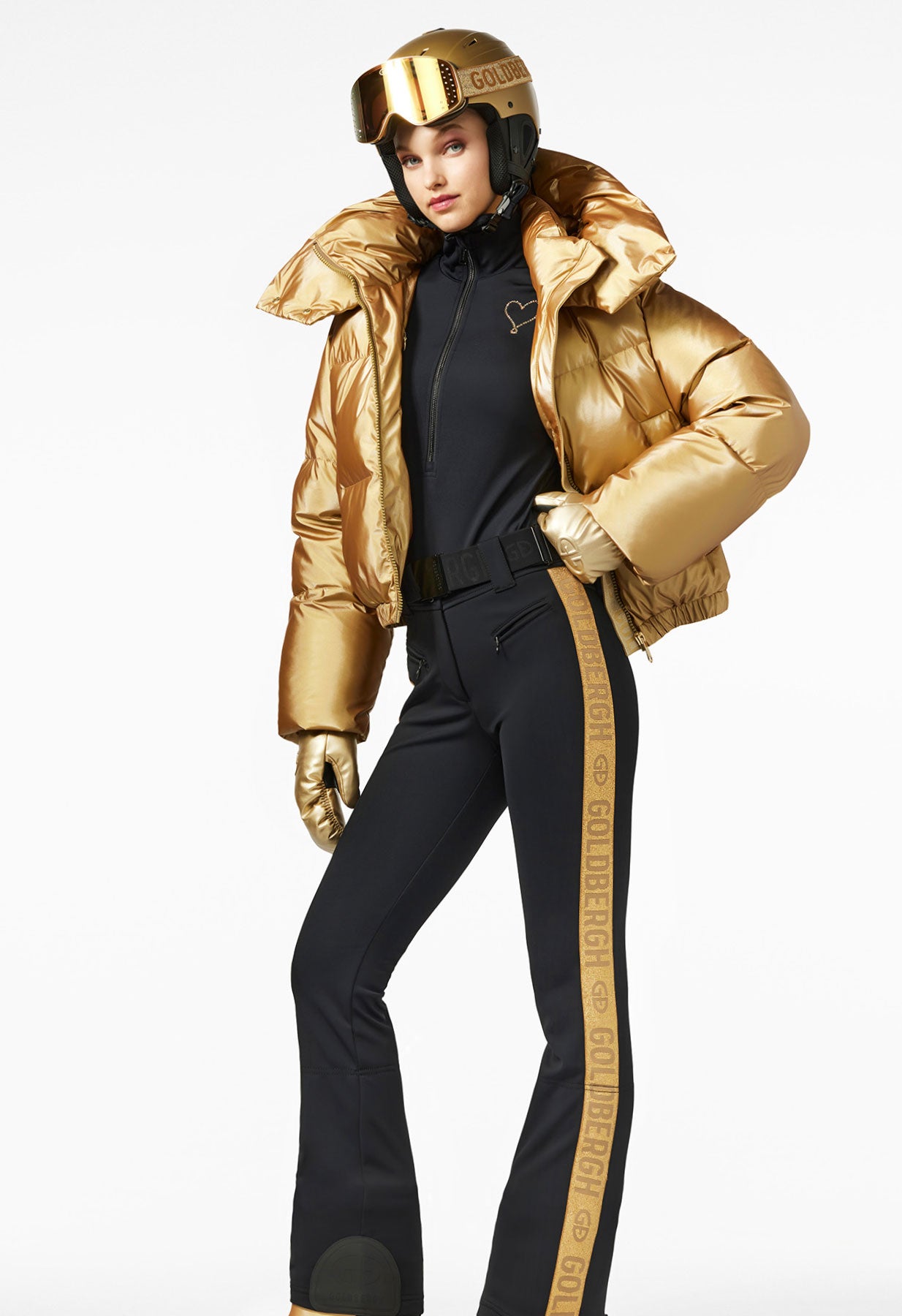 Goldbergh Oceane Down Ski Jacket in Gold