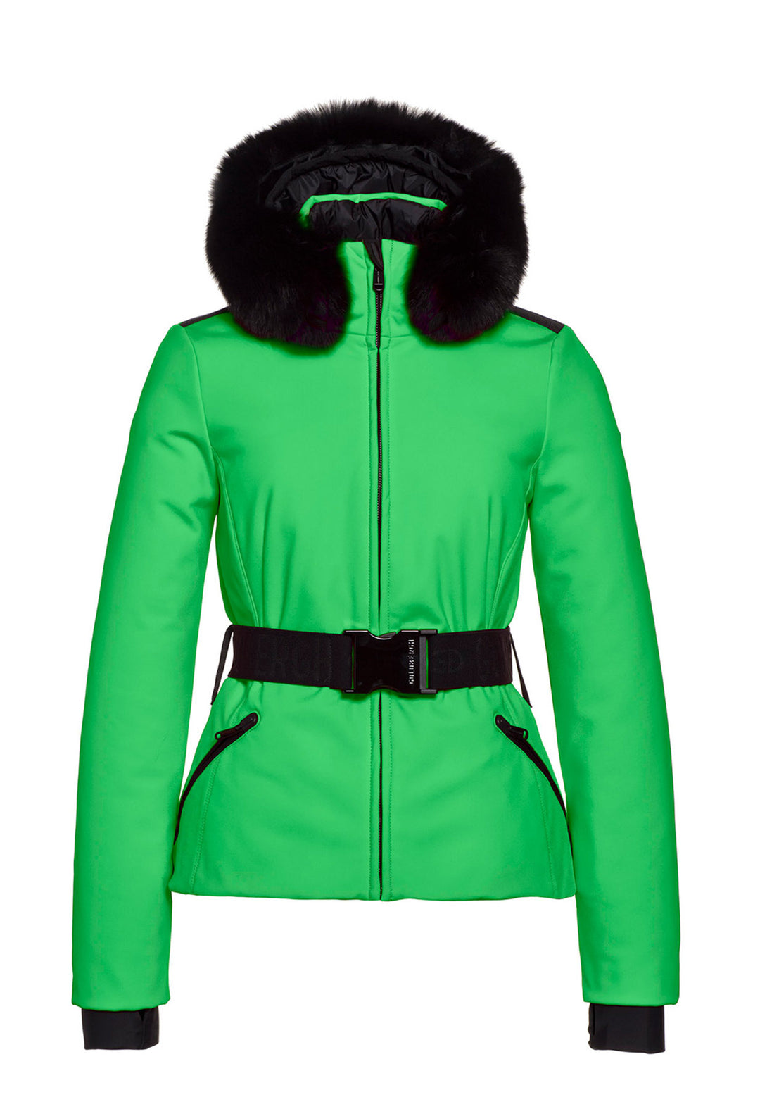 Goldbergh Hida Green Ski Jacket real fur hood Winternational