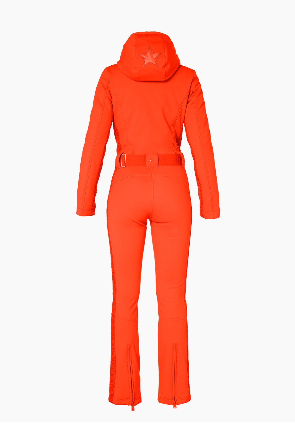 Goldbergh Angele One Piece Ski Suit in Orange with Hood