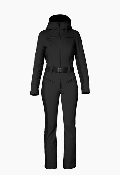 Goldbergh Angele One Piece Ski Suit in Black with Hood