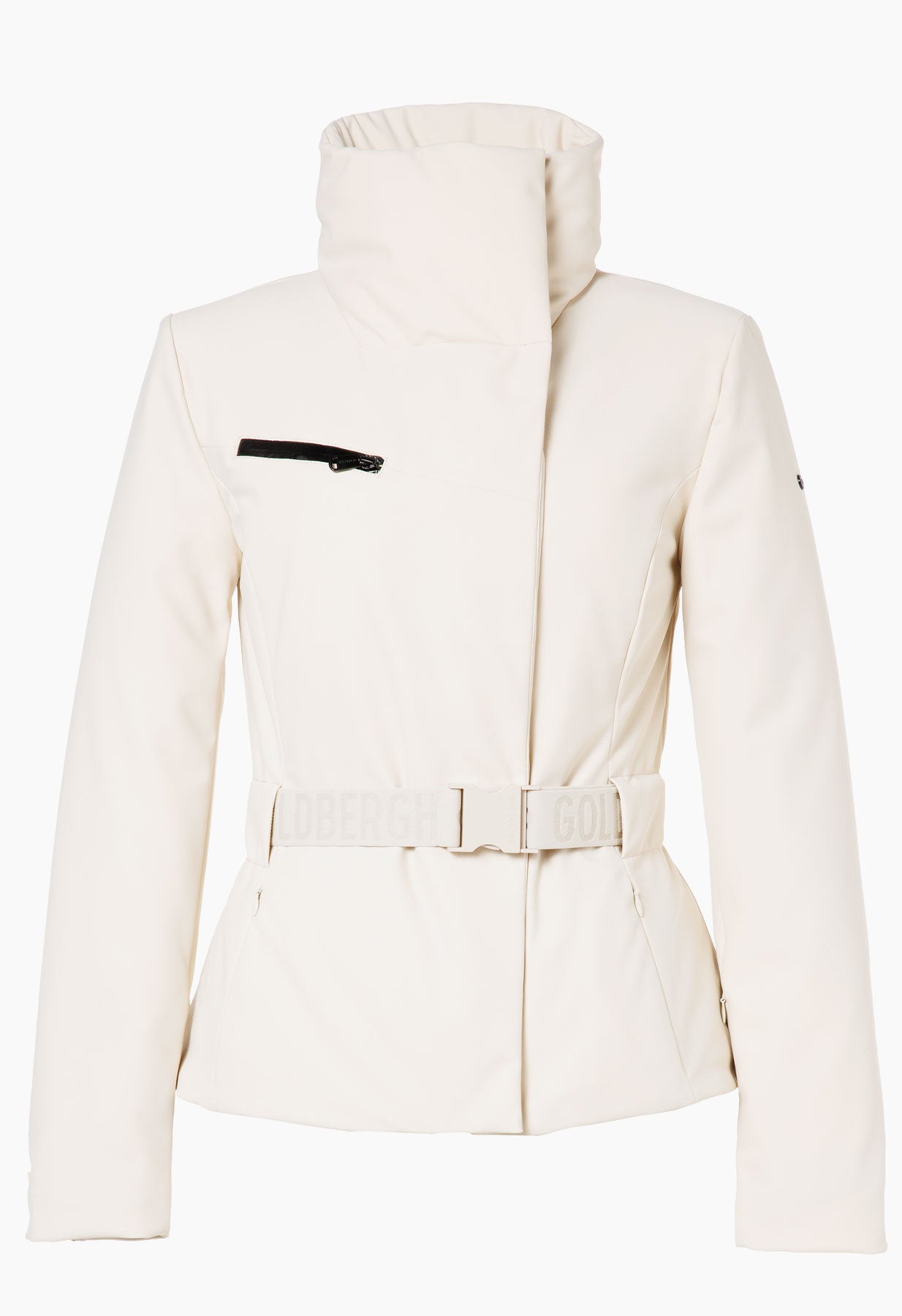 Goldbergh Elegante Belted Ski Jacket in Champagne