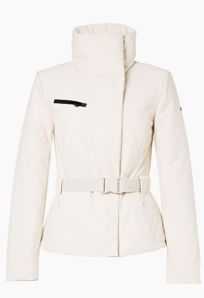 Goldbergh Elegante Belted Ski Jacket in Champagne