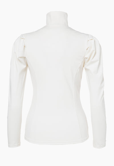 Goldbergh Louise Ski Base Layer with Puff Sleeves  in Cream