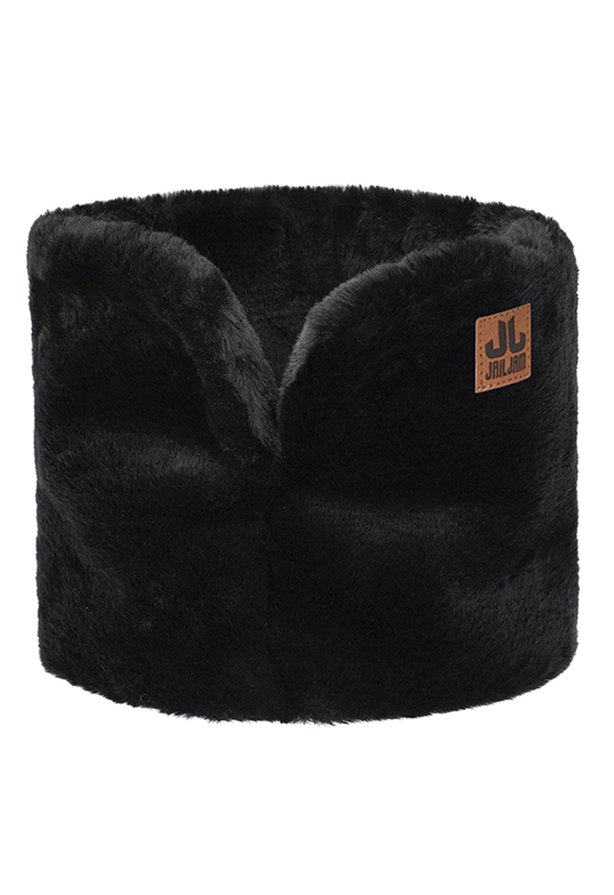 JJ Teddy Faux Fur Loop Scarf in Black