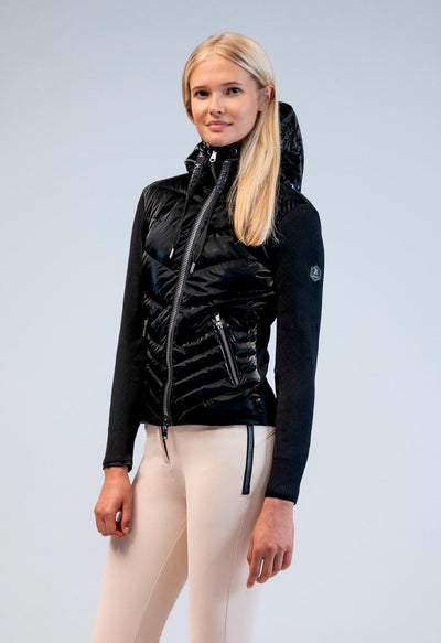 Kelly by Sissy Zeta Down Knit Jacket in Black