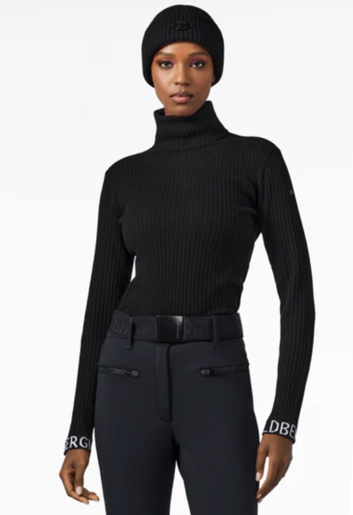 Goldbergh Mira Polo Neck Jumper in Black