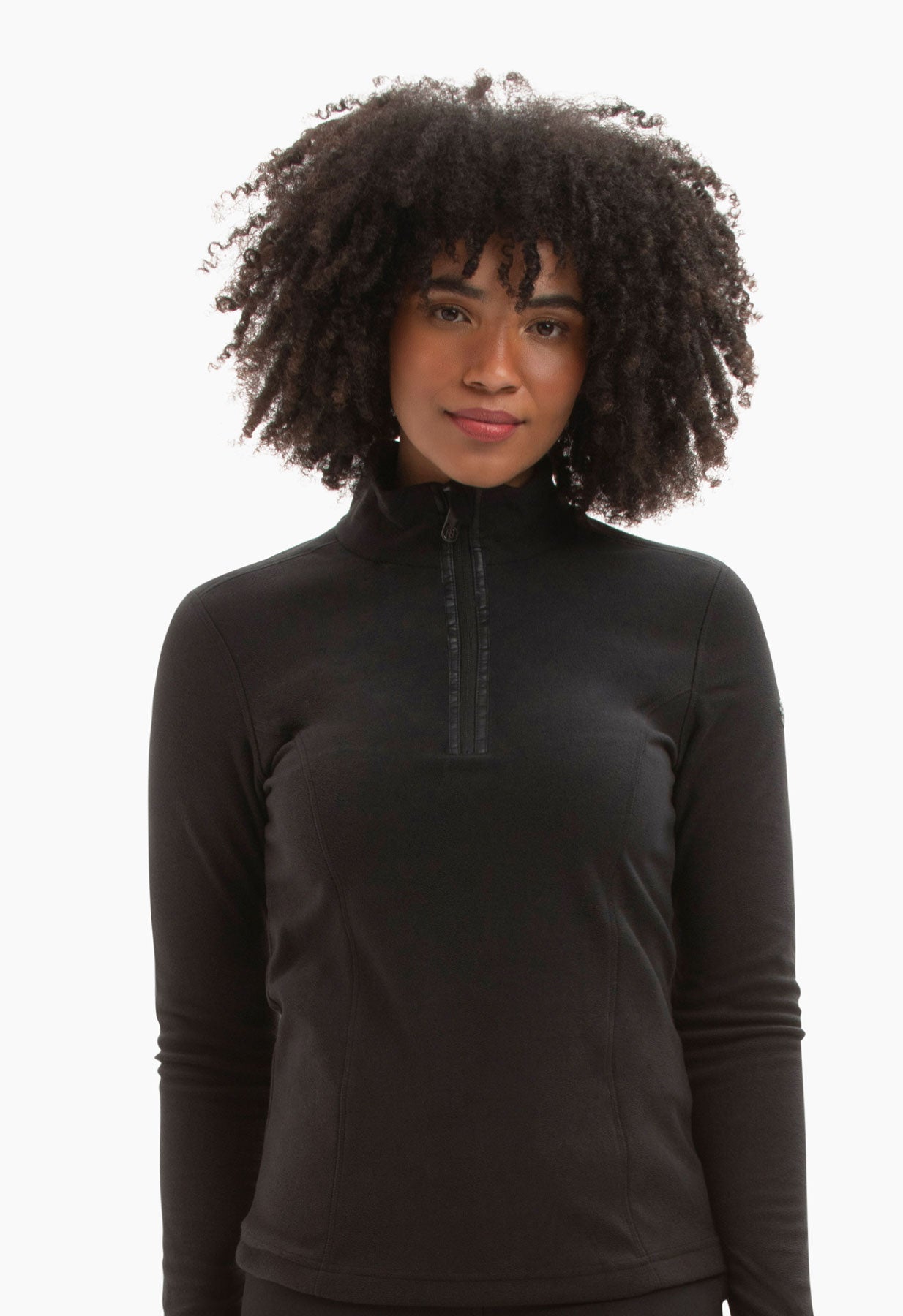 Poivre Blanc Micro Fleece Sweater in Black