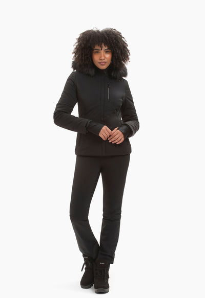 Poivre Blanc 0802 Stretch Ski Jacket in Black