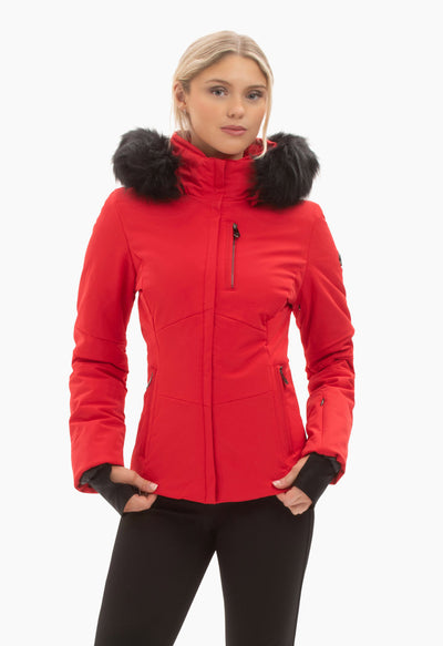 Poivre Blanc 0802 Stretch Ski Jacket in Red