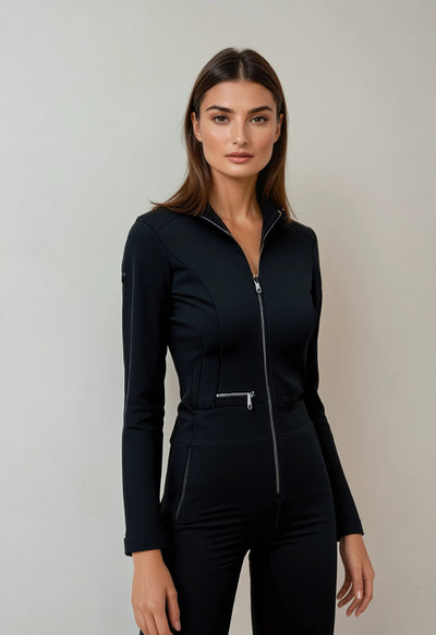 Poivre Blanc Softshell Ski Suit in Black 1130