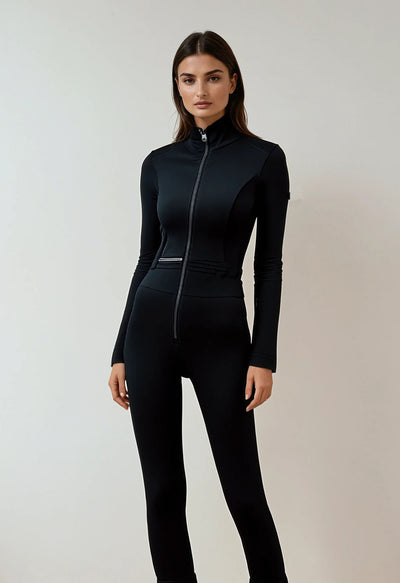 Poivre Blanc Softshell Ski Suit in Black 1130