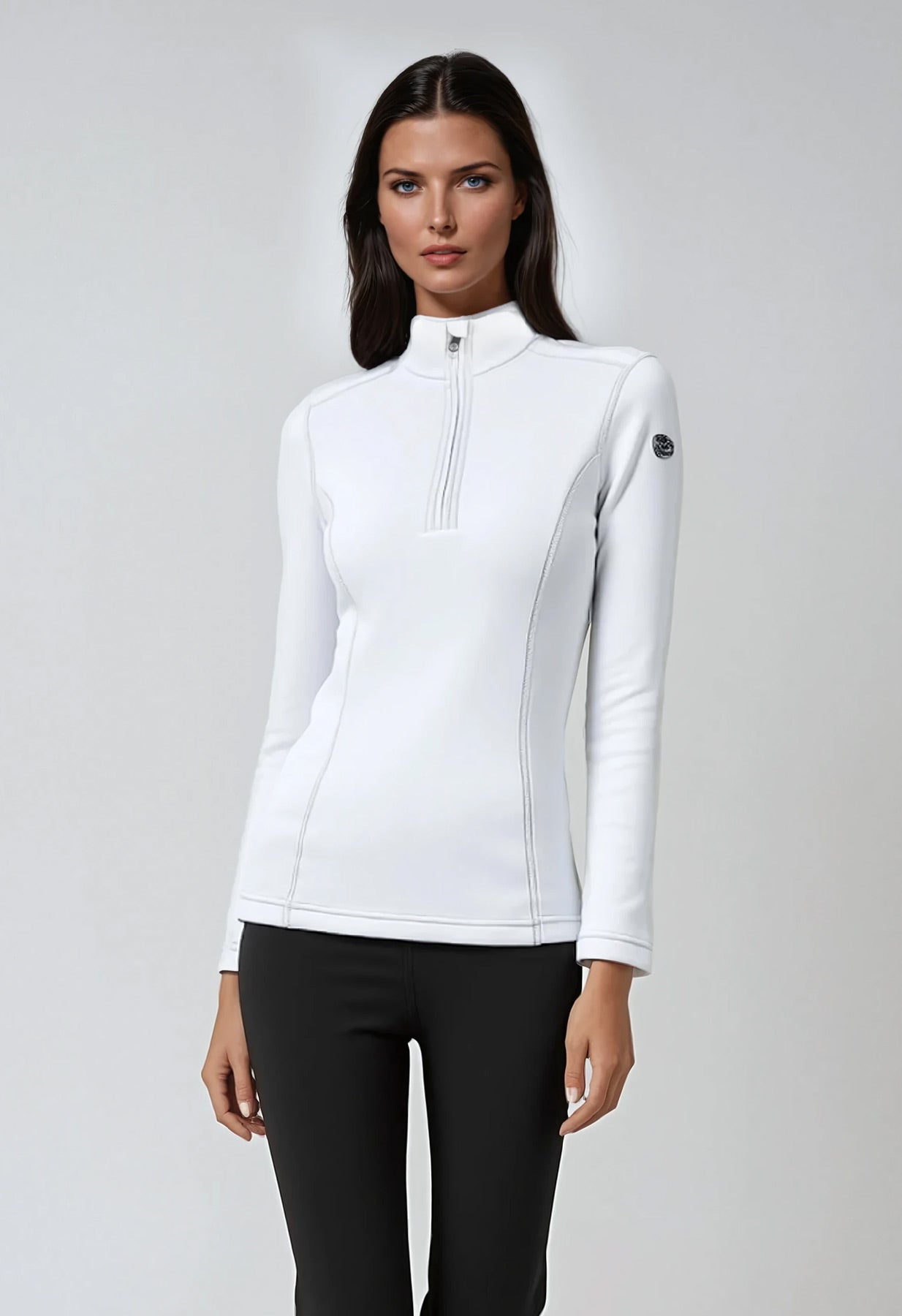 Poivre Blanc Micro Fleece Sweater in White