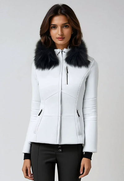 Poivre Blanc 0802 Stretch Ski Jacket in White