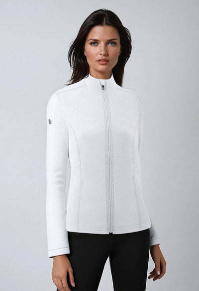 Poivre Blanc Micro Fleece Jacket in White