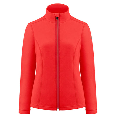 Poivre Blanc Micro Fleece Jacket in Scarlet Red