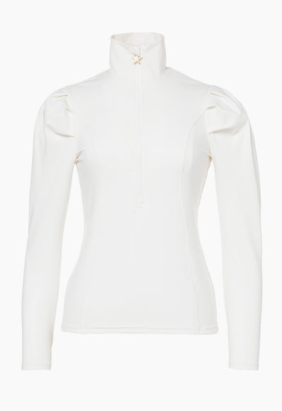 Goldbergh Louise Ski Base Layer with Puff Sleeves  in Cream