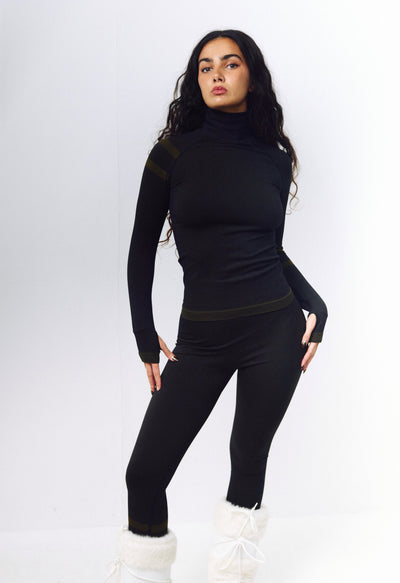 Sloobie Telluride Thermal Base Layer Leggings in Black