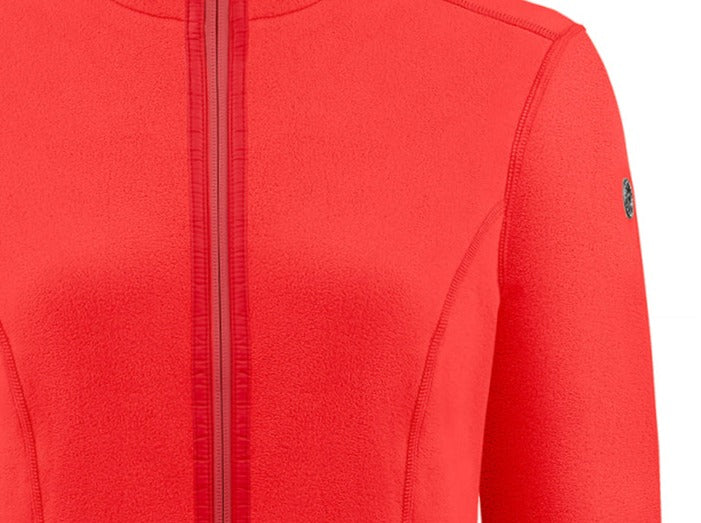 Poivre Blanc Micro Fleece Jacket in Scarlet Red