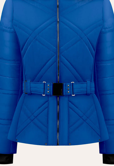 Poivre Blanc W24-1003 Ski Jacket in Blue with Faux Fur trim