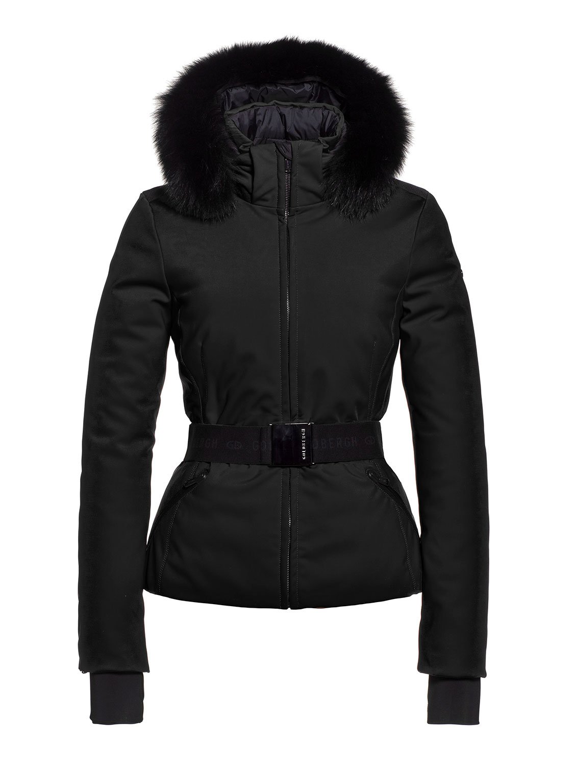 Goldbergh Hida Black Ski Jacket with Fur Trim | Winternational