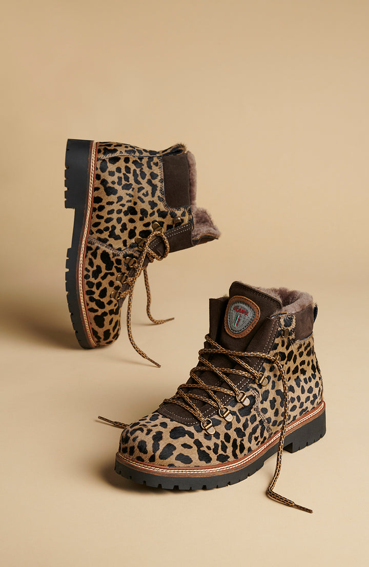 OLANG Lima Leopard Print Furry Boots Winternational