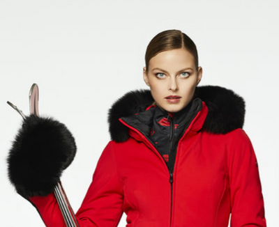 Goldbergh Hida Red Ski Jacket with Fox Fur Trimmed Hood